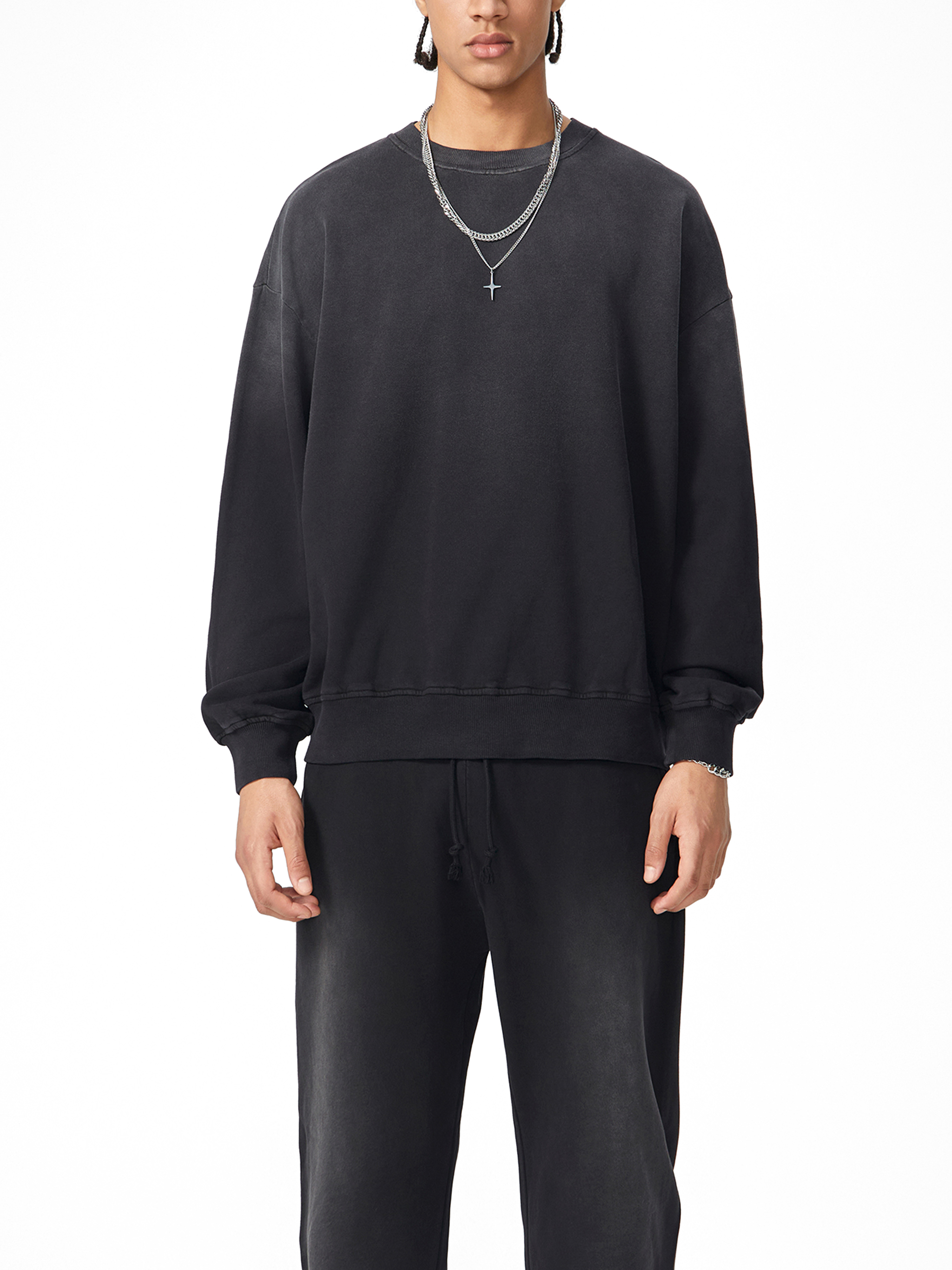Monkey Washed Drop Shoulder Sweatshirt – Essential